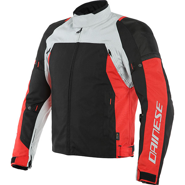 Dainese Speed Master D-Dry Textile Jacket - Glacier Grey / Lava Red ...