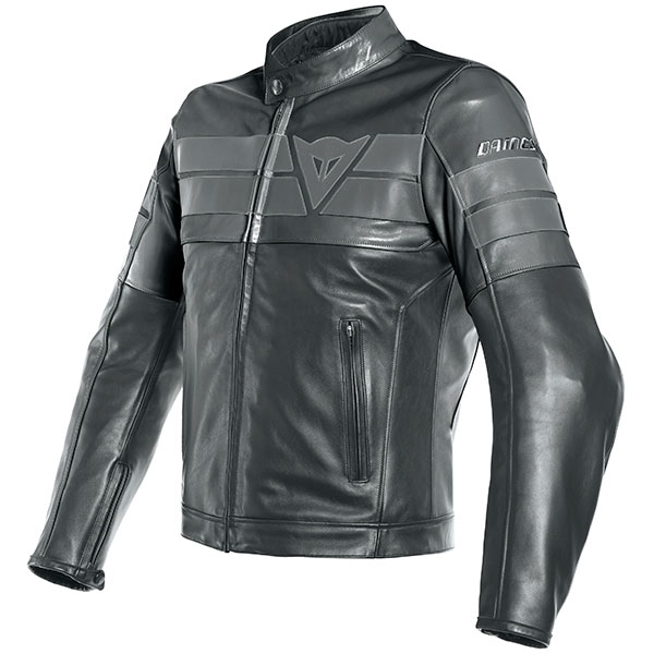 Image of Dainese 8 Track Leather Jacket - Black