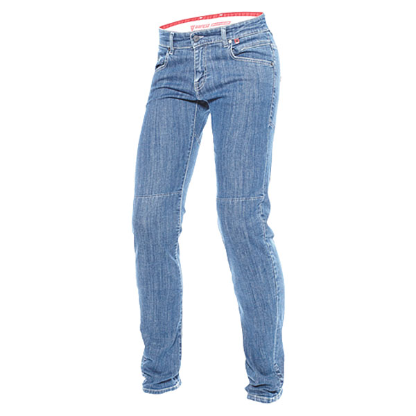 Image of Dainese Ladies Kateville Slim / Regular Aramid Jeans - Light Denim