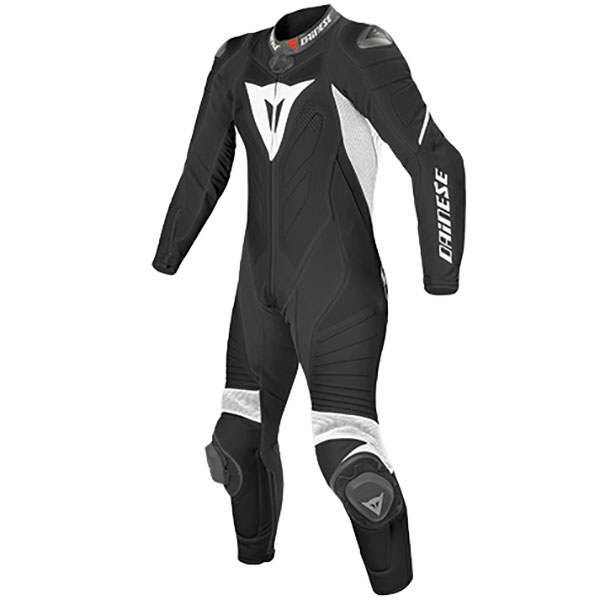 Image of Dainese Ladies Laguna Seca Evo P Summer 1 Piece Suit - Black / White / White