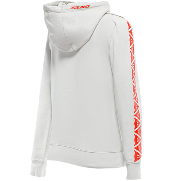 Red hoodie with white stripes sales