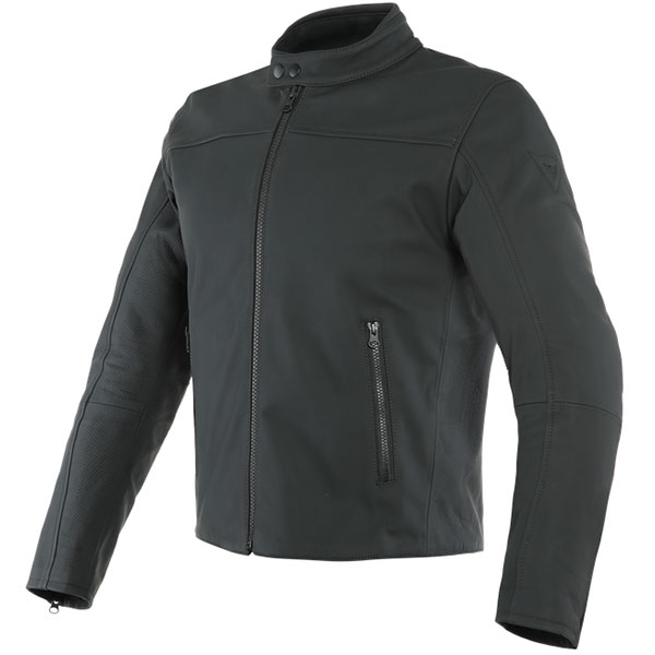 Image of Dainese Mike 2 Leather Jacket - Black / Black