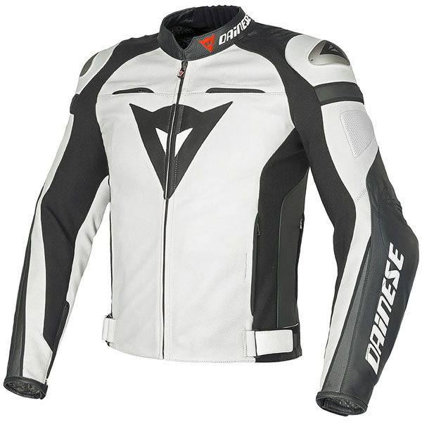 Dainese Super Sd C2 Leather Jacket White Anthracite Dainese Super Sd C2 Leather Jacket White Anthracite