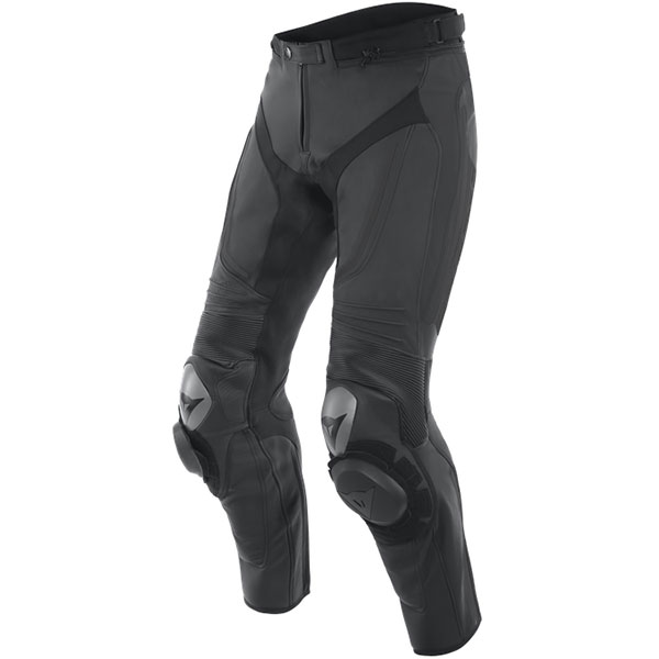 Image of Dainese Alpha Leather Jeans - Black / Black / Black