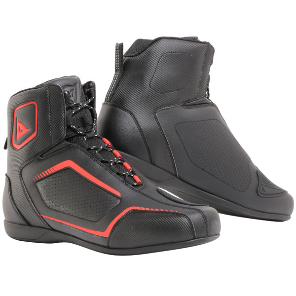 Image of Dainese Raptors Air Boots - Black / Black / Fluo Red