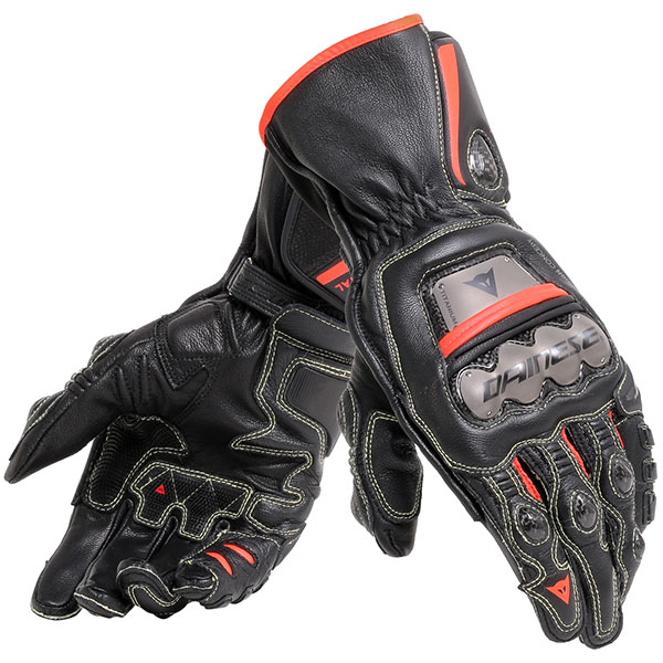 Image of Dainese Full Metal 6 Glove - Black / Black / Red Fluo