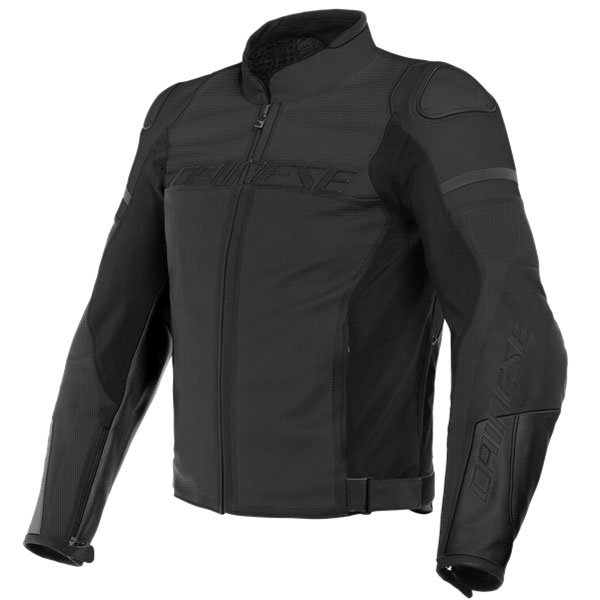 Image of Dainese Agile Perforated Leather Jacket - Matt Black