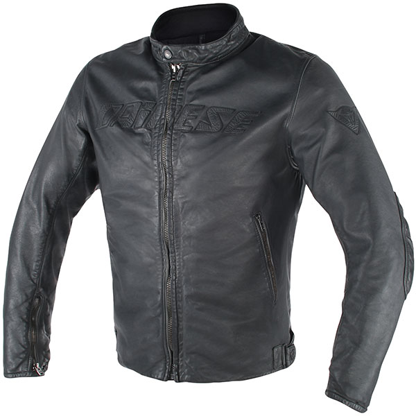 Image of Dainese Archivio D1 Leather Jacket - Black Logo