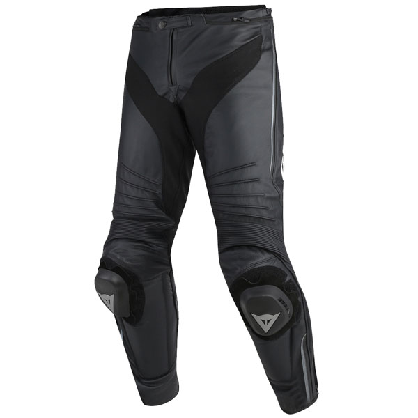 Image of Dainese Misano Perforated Leather Jeans - Black / Black / Anthracite