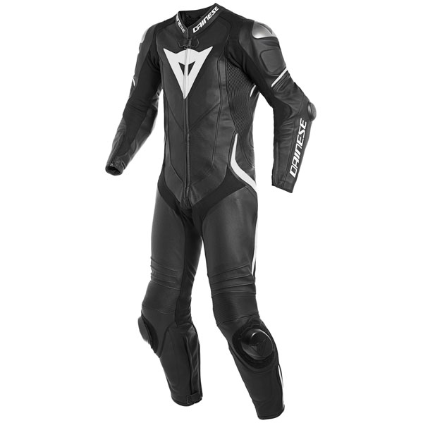 Image of Dainese Ladies Laguna Seca 4 Perforated 1 Piece Leather Suit - Black / Black / White