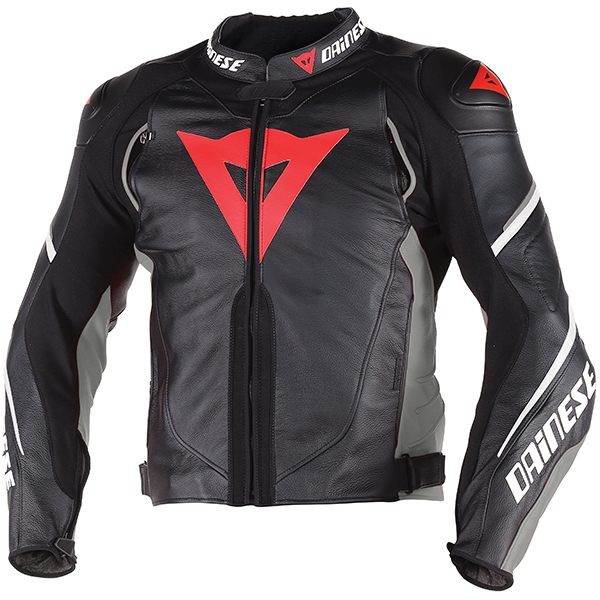 Image of Dainese Super Speed D1 Leather Jacket - Black / Anthracite / White