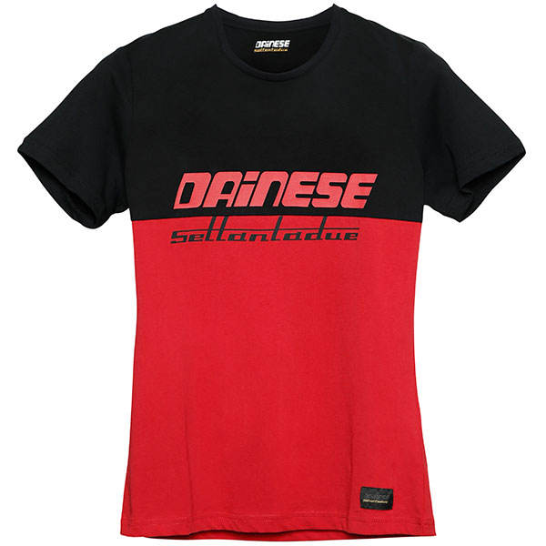 Image of Dainese Ladies Dunes T-Shirt - Tap Shoe / Pompeian Red