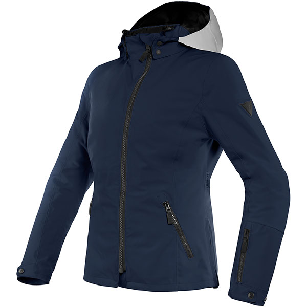 Image of Dainese Ladies Mayfair D-Dry Textile Jacket - Glacier Grey / Black Iris / Black Iris