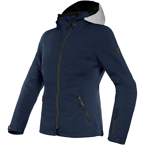 Image of Dainese Ladies Mayfair D-Dry Textile Jacket - Glacier Grey / Black Iris / Black Iris