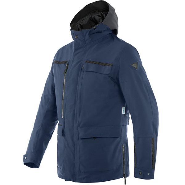 Image of Dainese Milano D-Dry Textile Jacket - Ebony / Black Iris / Black Iris