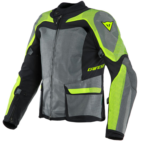 Image of Dainese Solarys Textile Jacket - Black / Anthracite / Fluo Yellow