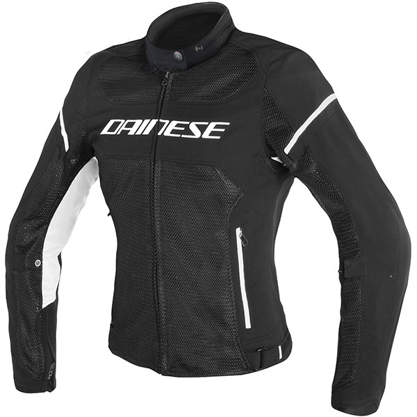 Image of Dainese Ladies Air Frame D1 Textile Jacket - Black / Black / White