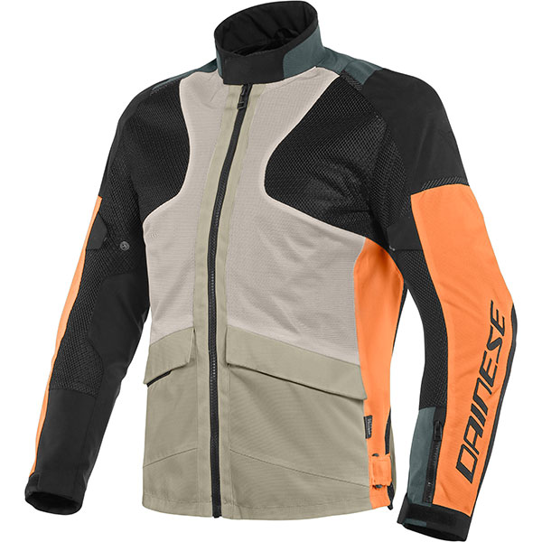 Image of Dainese Air Tourer Textile Jacket - Frost Grey / Flame Orange / Black