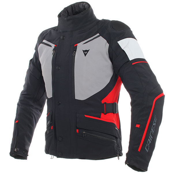 Image of Dainese Carve Master 2 Gore-Tex Textile Jacket - Black / Frost Grey / Red
