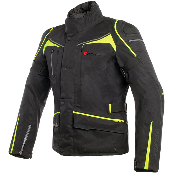 Image of Dainese D-Blizzard D-Dry Textile Jacket - Black / Black / Fluo Yellow