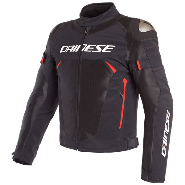 Image of Dainese Dinamica Air D-Dry Textile Jacket - Black / Black / Red