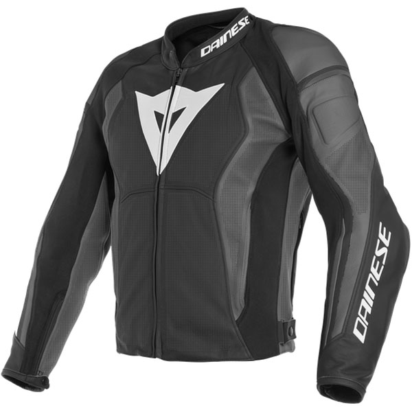 Image of Dainese Nexus Perforated Leather Jacket - Black / Ebony