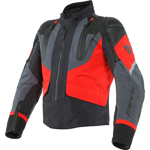 Image of Dainese Sport Master Gore-Tex Textile Jacket - Black / Lava Red / Ebony