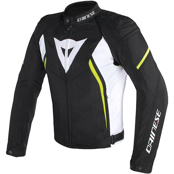 Image of Dainese Avro D2 Textile Jacket - Black / White / Fluo Yellow