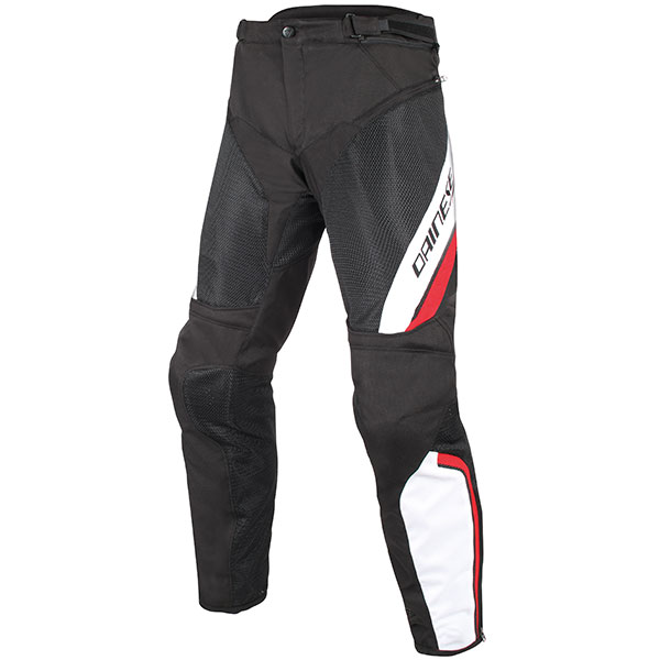 Image of Dainese Drake Air D-Dry Textile Jeans - Black / White / Red