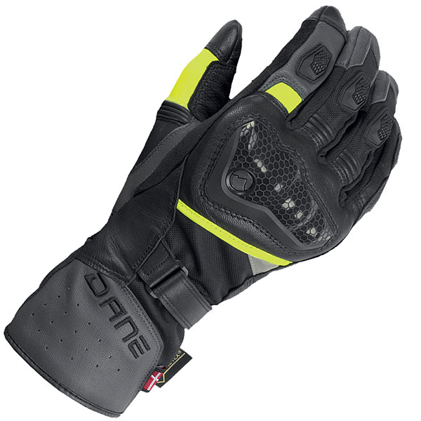 Image of Dane Skagen Gore-Tex Gloves - Black / Yellow