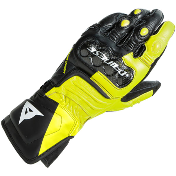 Image of Dainese Carbon 3 Long Gloves - Black / Fluo Yellow / White