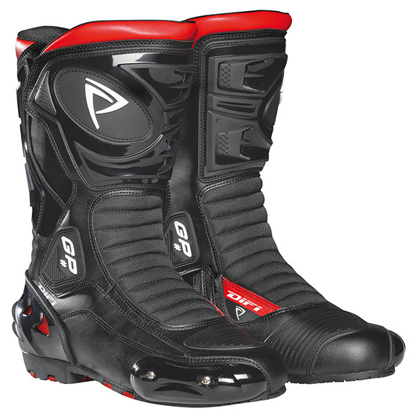 Image of Difi Mugello Boots - Black / Red