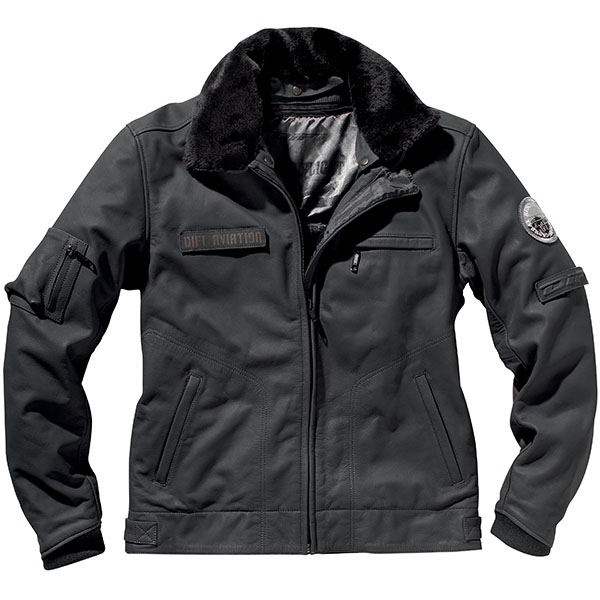 Difi Aviation Leather Jacket Black Free Uk Delivery Difi Aviation Leather Jacket Black