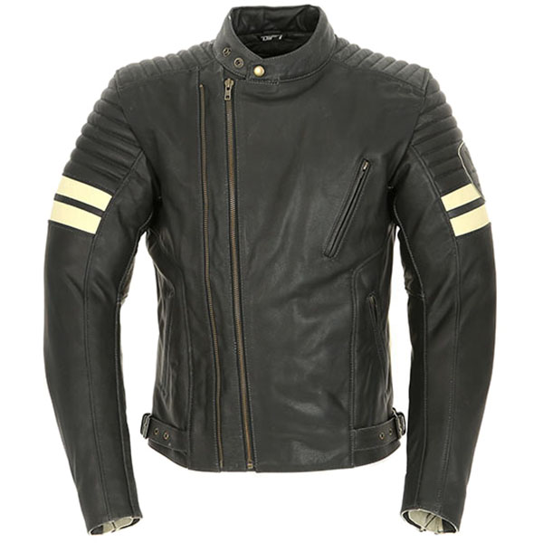 Image of Difi Mercury Leather Jacket - Antique Black / Sand