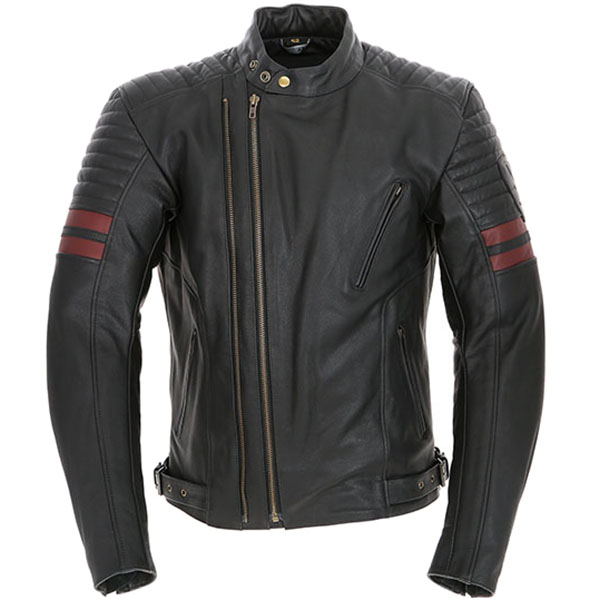 Image of Difi Mercury Leather Jacket - Black / Red