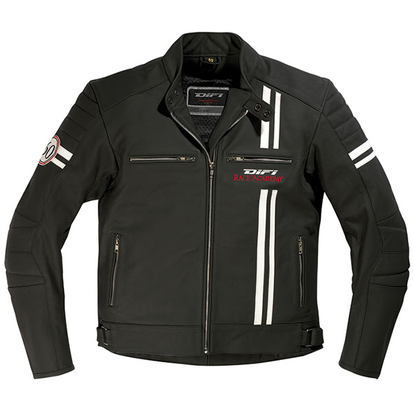 Image of Difi New York Leather Jacket - Black / White