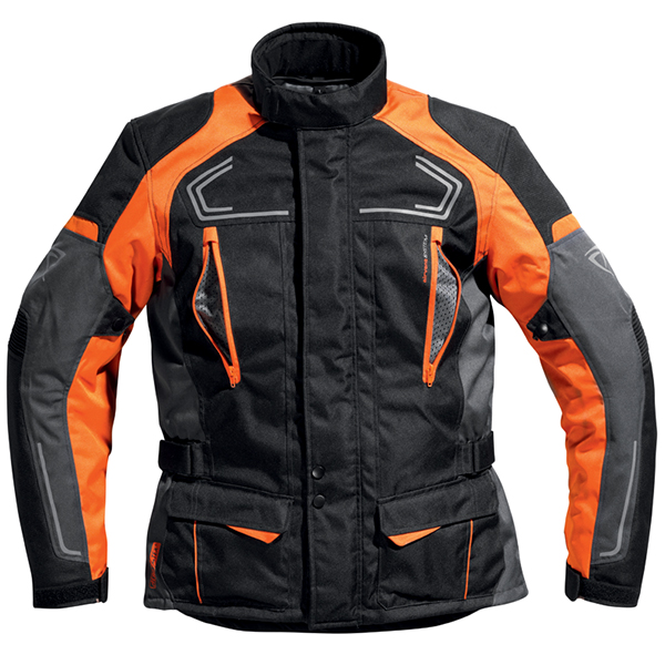 Image of Difi Odeon Aerotex Textile Jacket - Black / Orange / Dark Grey