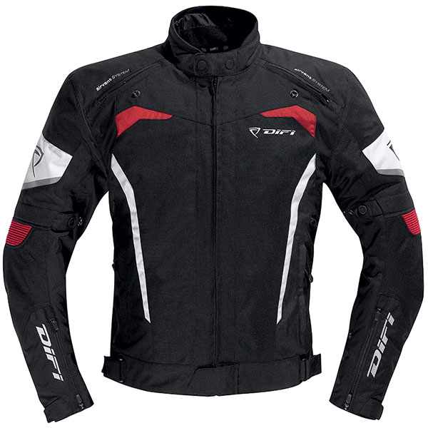 Image of Difi Catalunya Aerotex Textile Jacket - Black / Red