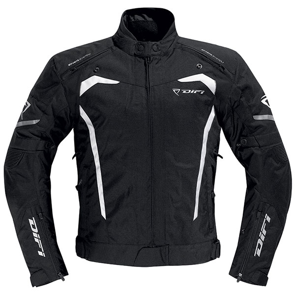 Image of Difi Catalunya Aerotex Textile Jacket - Black / White