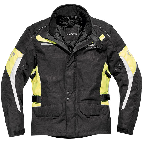 Image of Difi Fury Textile Jacket - Black / Yellow