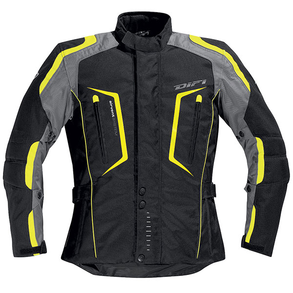 Image of Difi Hercules Aerotex Textile Jacket - Black / Yellow