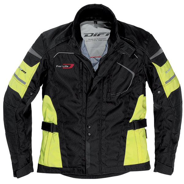 Image of Difi Proton Aerotex Textile Jacket - Black / Yellow