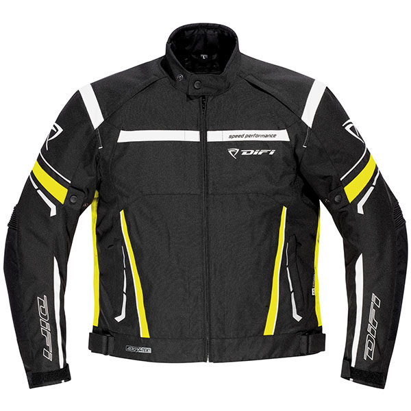 Image of Difi Durban 2 Aerotex Textile Jacket - Black / Yellow / White