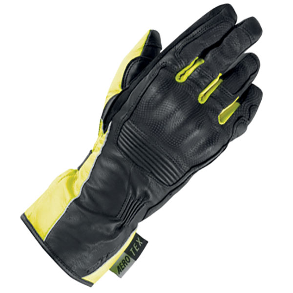 Image of Difi Ladies Lynn Aerotex Leather Glove - Black / Yellow