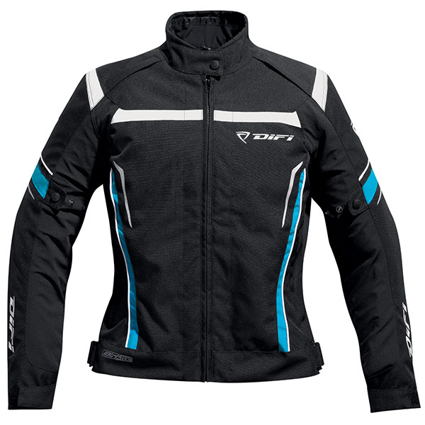 Image of Difi Ladies Helen Aerotex Textile Jacket - Black / Blue / White