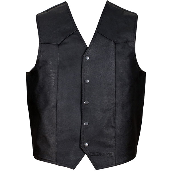 Duchinni Classic Leather Waistcoat - Black - FREE UK DELIVERY