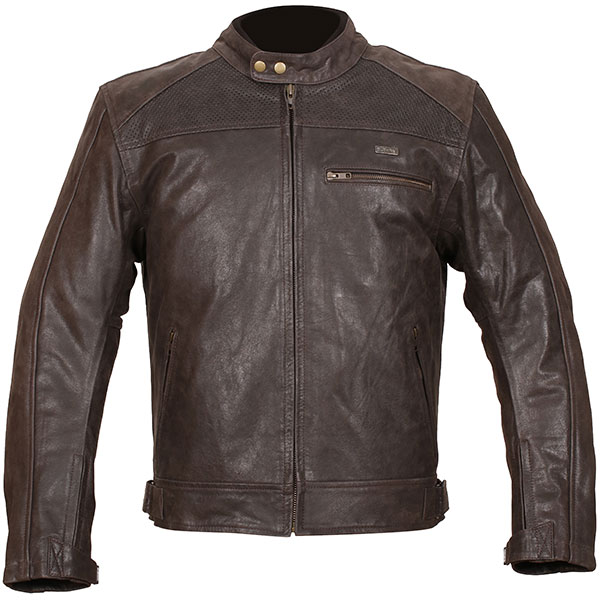 Image of Duchinni Strike Leather Jacket - Brown