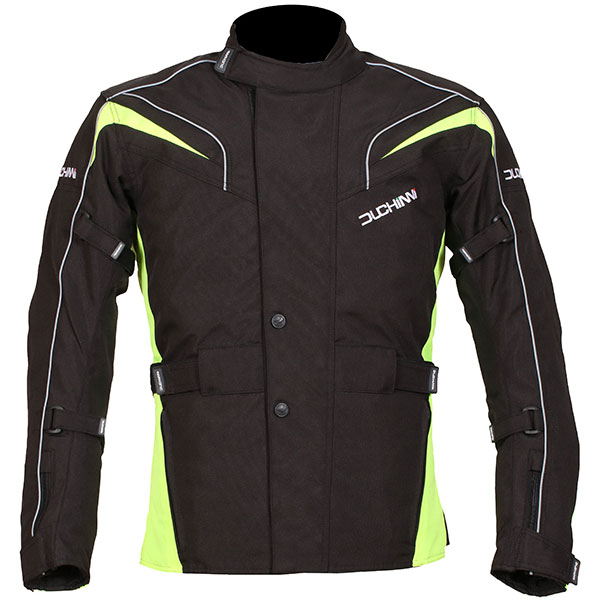 Image of Duchinni Hurricane Textile Jacket - Black / Neon Yellow