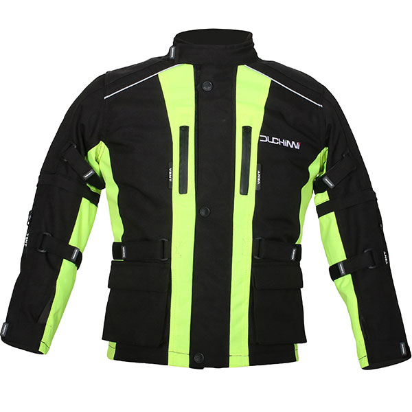 Image of Duchinni Kids Jago Textile Jacket - Black / Neon Yellow