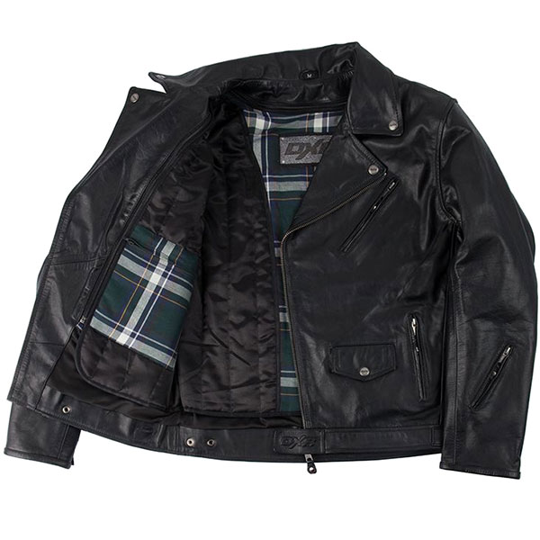 DXR Rivers Leather Jacket - Black 
